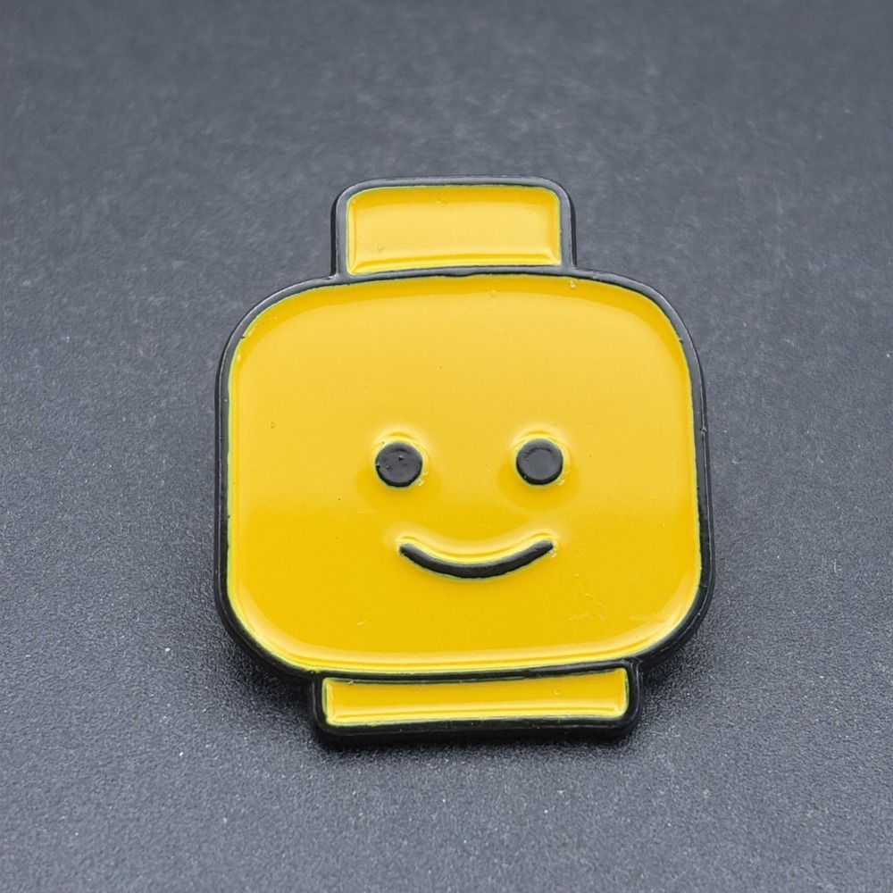 Lego Man Head Lapel Hat Pin